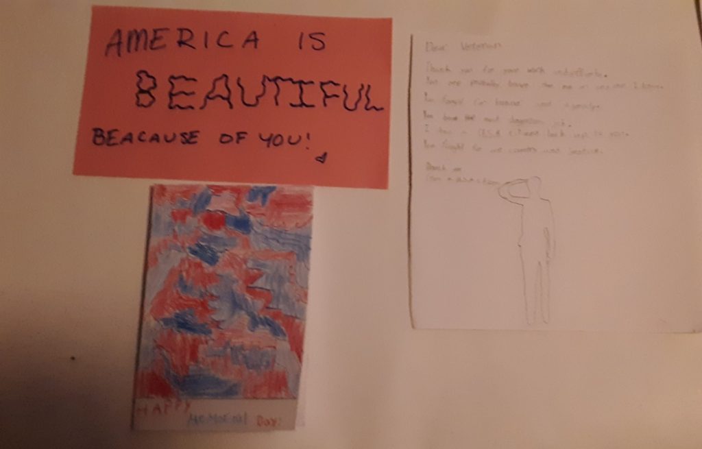 cards for vets from area schools