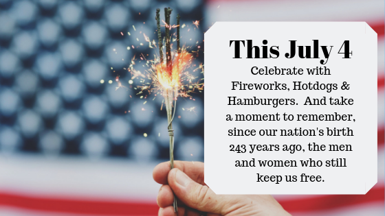 July 4 article banner with flag and sparkler